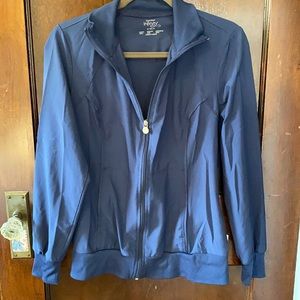 Cherokee Infinity zip front warm up scrub jacket